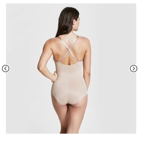 Assets Spanx women’s XL Shaping Micro Low Back Cupped Bodysuit Shapewear nude - Picture 10 of 12